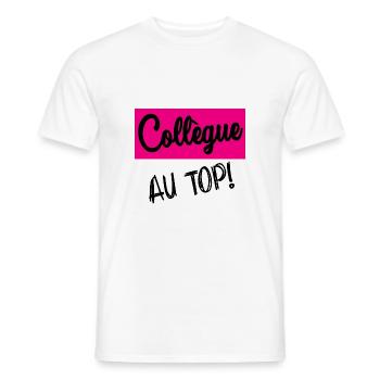 KOLLEGE - Männer T-Shirt - Weiß - Vorne - AI Model Male 178 dark (178cm)