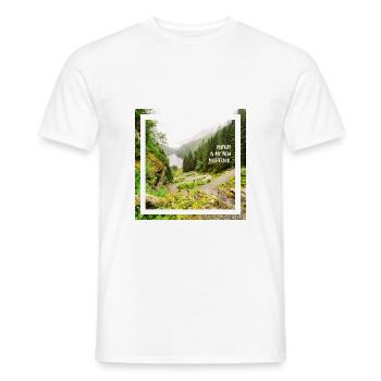 Nature is my new nightclub. Die Natur ist mein ... - Männer T-Shirt - Weiß - Vorne - AI Model Male 178 dark (178cm)