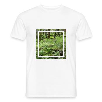Go outside, touch some grass. Go outside... - Men's T-Shirt - white - Front - AI Model Male 178 dark (178cm)