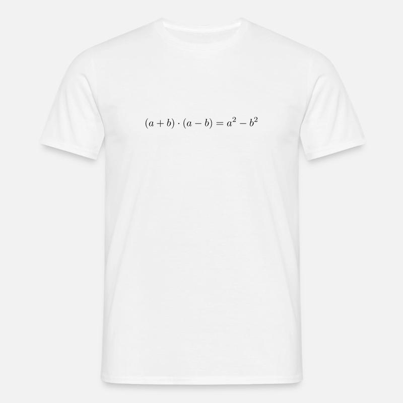 3. Binomial formel - T-shirt til herrer - hvid