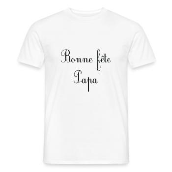 FROHER VATERTAG. PAPA - Männer T-Shirt - Weiß - Vorne - AI Model Male 178 dark (178cm)