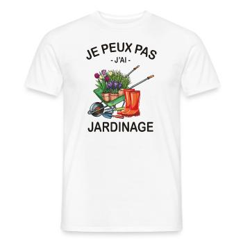 Je Peux Pas J'ai Jardinage - T-shirt homme - blanc - Devant - AI Model Male 178 dark (178cm)