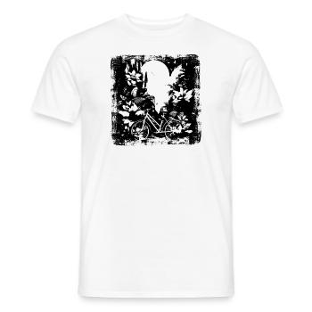 Mountain Biking Sketch - Men's T-Shirt - white - Front - AI Model Male 178 dark (178cm)