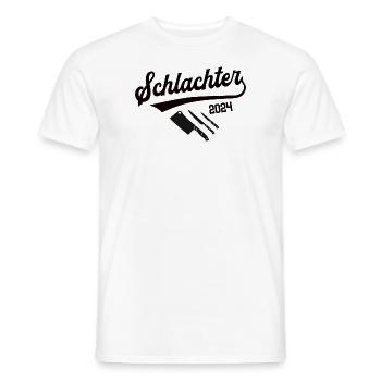 Schlachter 2024 Beruf Schlachterei Lehre Lehrling - Männer T-Shirt - Weiß - Vorne - AI Model Male 178 dark (178cm)