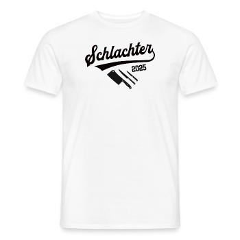 Schlachter 2025 Beruf Schlachterei Lehre Lehrling - Männer T-Shirt - Weiß - Vorne - AI Model Male 178 dark (178cm)