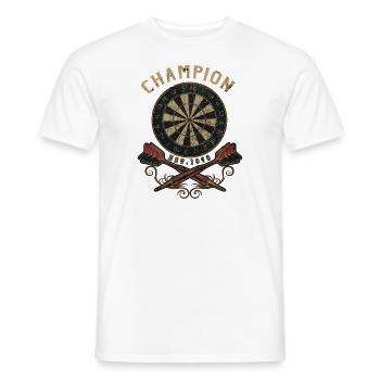 Dart Champion flat - Dart T-Shirts RAHMENLOS - - Männer T-Shirt - Weiß - Vorne - AI Model Male 178 dark (178cm)