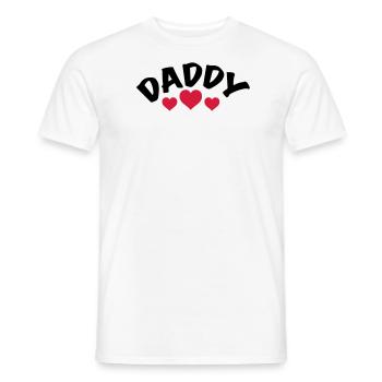 Père \/ papa \/ Papa \/ Herz \/ je t'aime mon papa - T-shirt homme - blanc - Devant - AI Model Male 178 dark (178cm)