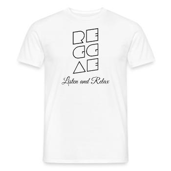 Reggae Listen And Relax - Men's T-Shirt - white - Front - AI Model Male 178 dark (178cm)