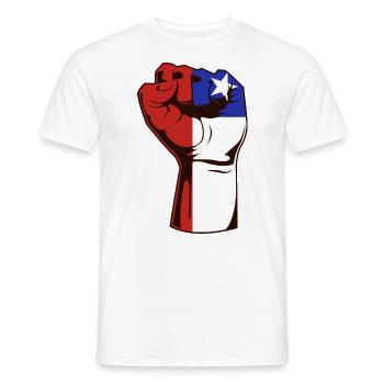 Chile Faust Revolution Ich liebe Chile - Männer T-Shirt - Weiß - Vorne - AI Model Male 178 dark (178cm)