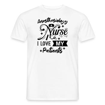 Infirmière en anesthésiologie Krankenschwester - T-shirt homme - blanc - Devant - AI Model Male 178 dark (178cm)