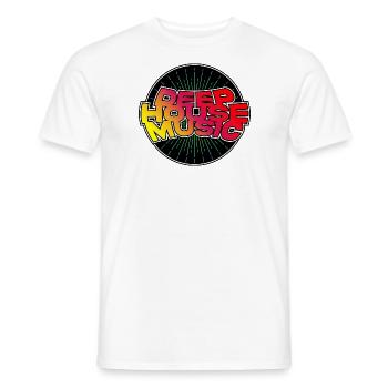 Deep House Music | Uplifting Epic Anthems - Men's T-Shirt - white - Front - AI Model Male 178 dark (178cm)