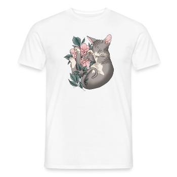 Shpynx Cat - Männer T-Shirt - Weiß - Vorne - AI Model Male 178 dark (178cm)