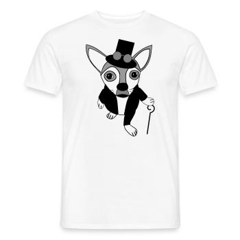 Chihuahua Gentleman - T-shirt homme - blanc - Devant - AI Model Male 178 dark (178cm)