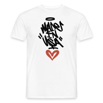 Hergestellt in den USA - Männer T-Shirt - Weiß - Vorne - AI Model Male 178 dark (178cm)