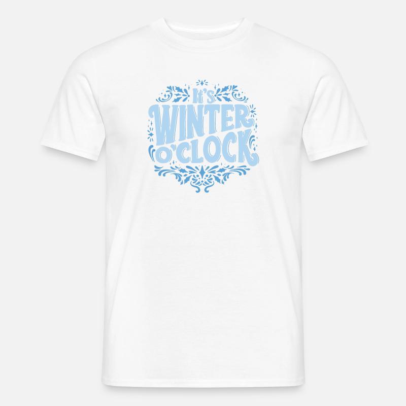 it's winter o'clock - Männer T-Shirt - Weiß