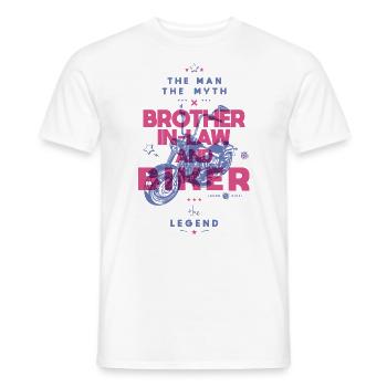 Schwager und Biker der Mythos die Legende - Männer T-Shirt - Weiß - Vorne - AI Model Male 178 dark (178cm)