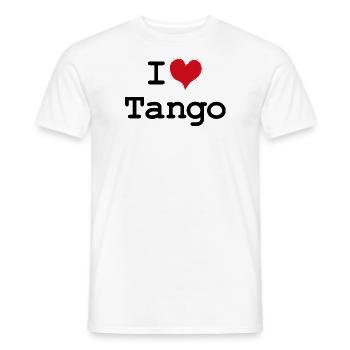 ilovetango - Männer T-Shirt - Weiß - Vorne - AI Model Male 178 dark (178cm)