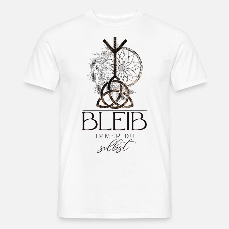 HIPPIE Mandala avec CELTIC KNOT Triquetta - T-shirt homme - blanc