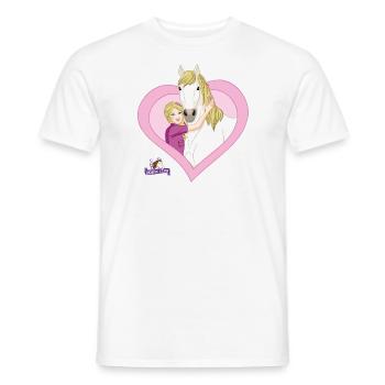schleich® HORSE CLUB Sofia And Her Horse Blossom - Men's T-Shirt - white - Front - AI Model Male 178 dark (178cm)