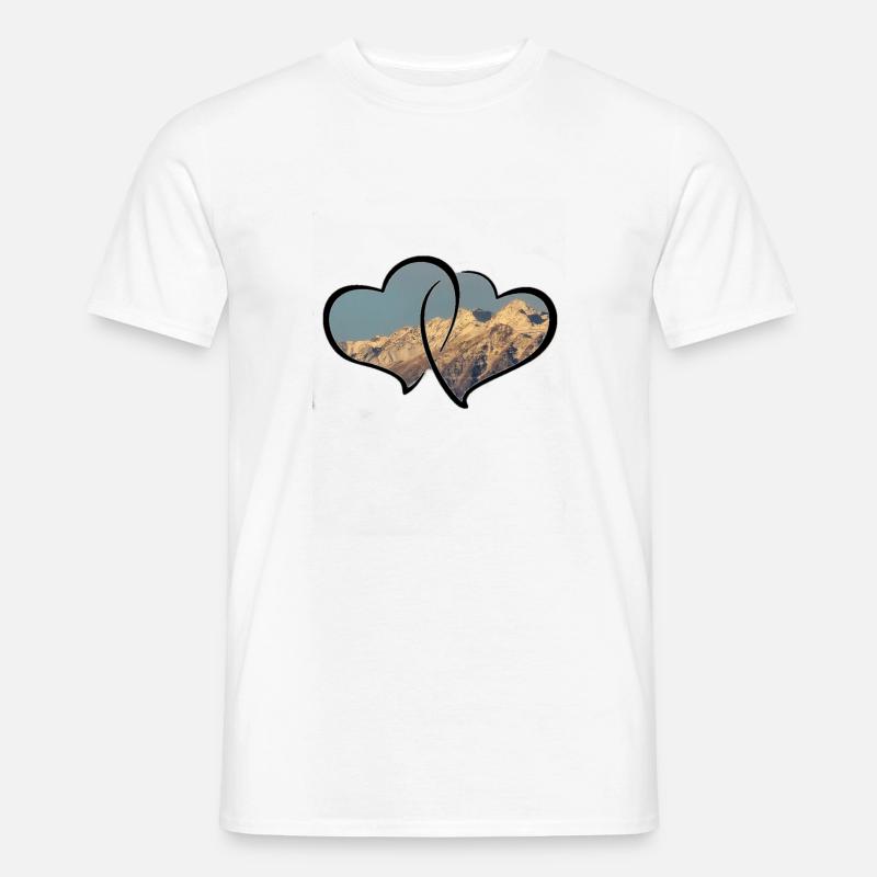 Herz der Berge - Männer T-Shirt - Weiß