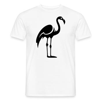 flamant rose - T-shirt homme - blanc - Devant - AI Model Male 178 dark (178cm)