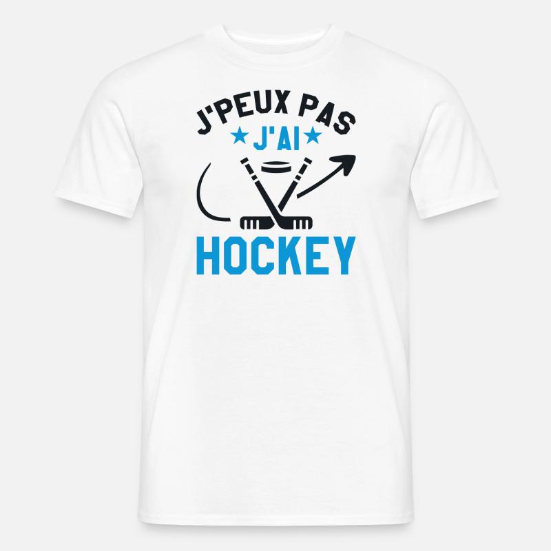 Ich kann nicht Eishockey - Männer T-Shirt - Weiß