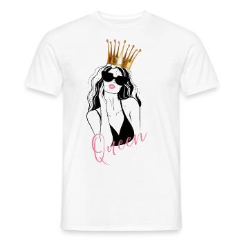 Queen Woman - Männer T-Shirt - Weiß - Vorne - AI Model Male 178 dark (178cm)