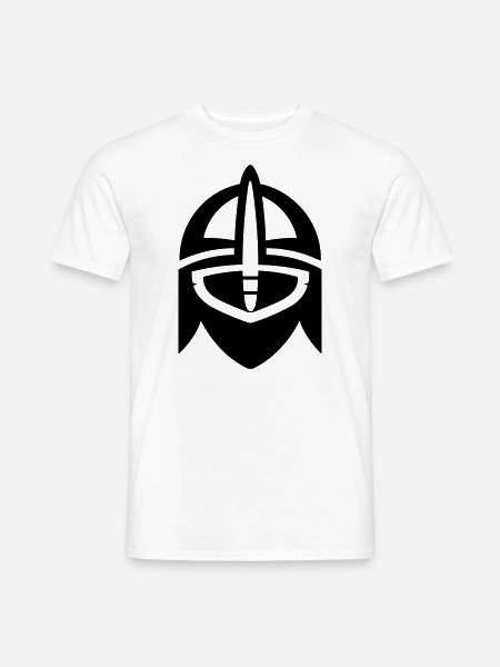 Wikingerhelm Krieger - Männer T-Shirt - Weiß
