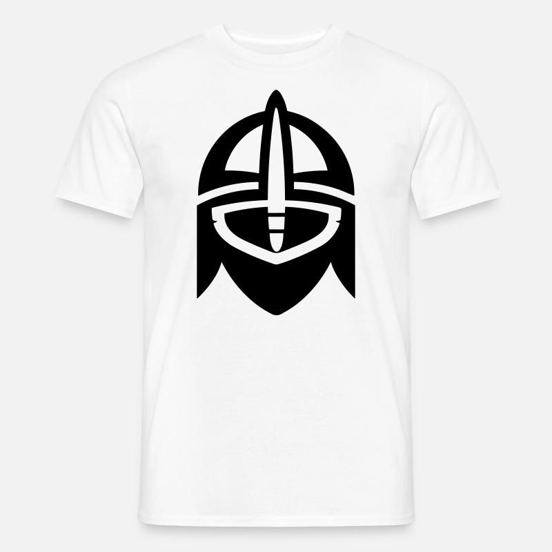 Wikingerhelm Krieger - Männer T-Shirt - Weiß