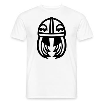 Viking Helmet Warrior - Men's T-Shirt - white - Front - AI Model Male 178 dark (178cm)