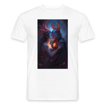 Dämonen Fantasy Liebesszene - Männer T-Shirt - Weiß - Vorne - AI Model Male 178 dark (178cm)