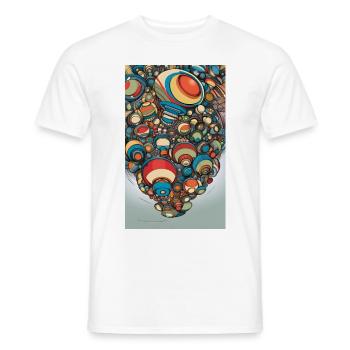 Abstrakte Karikatur von Tech-Sphären - Männer T-Shirt - Weiß - Vorne - AI Model Male 178 dark (178cm)
