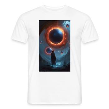 Sombre fantaisie ancienne de sphères magiques - T-shirt homme - blanc - Devant - AI Model Male 178 dark (178cm)