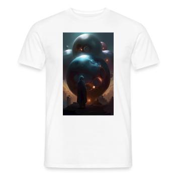 Mysterious wizard of shapes & spheres - Men's T-Shirt - white - Front - AI Model Male 178 dark (178cm)