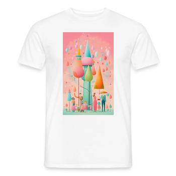 Bunte Formen Familie - Männer T-Shirt - Weiß - Vorne - AI Model Male 178 dark (178cm)