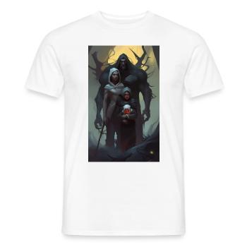 Dark fantasy family portrait - Men's T-Shirt - white - Front - AI Model Male 178 dark (178cm)