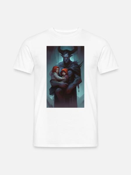 dark monster child guardian - Men's T-Shirt - white