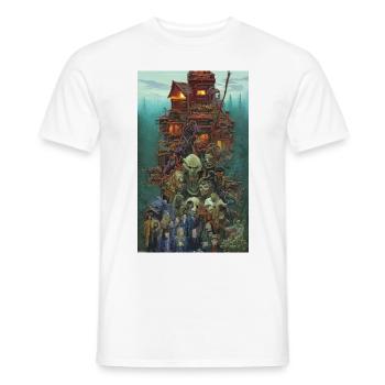Abstrakte -Familienlandschaftsdarstellung - Männer T-Shirt - Weiß - Vorne - AI Model Male 178 dark (178cm)
