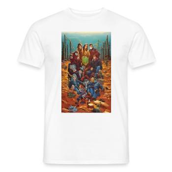 Seltsame Horror-Familienpicknick-Szene - Männer T-Shirt - Weiß - Vorne - AI Model Male 178 dark (178cm)