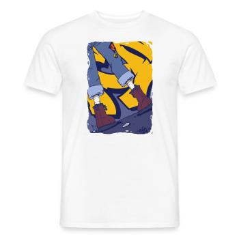 NOT DEAD - T-shirt homme - blanc - Devant - AI Model Male 178 dark (178cm)