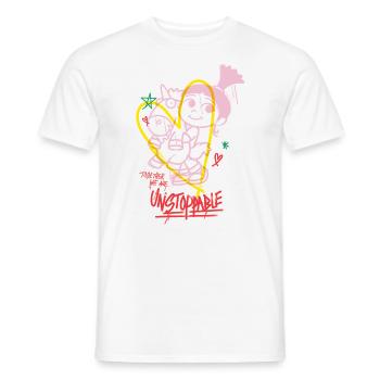 Minions Agnes With Unicorn Fluffy Unstoppable - Men's T-Shirt - white - Front - AI Model Male 178 dark (178cm)
