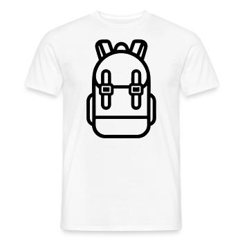Sac à dos - T-shirt homme - blanc - Devant - AI Model Male 178 dark (178cm)