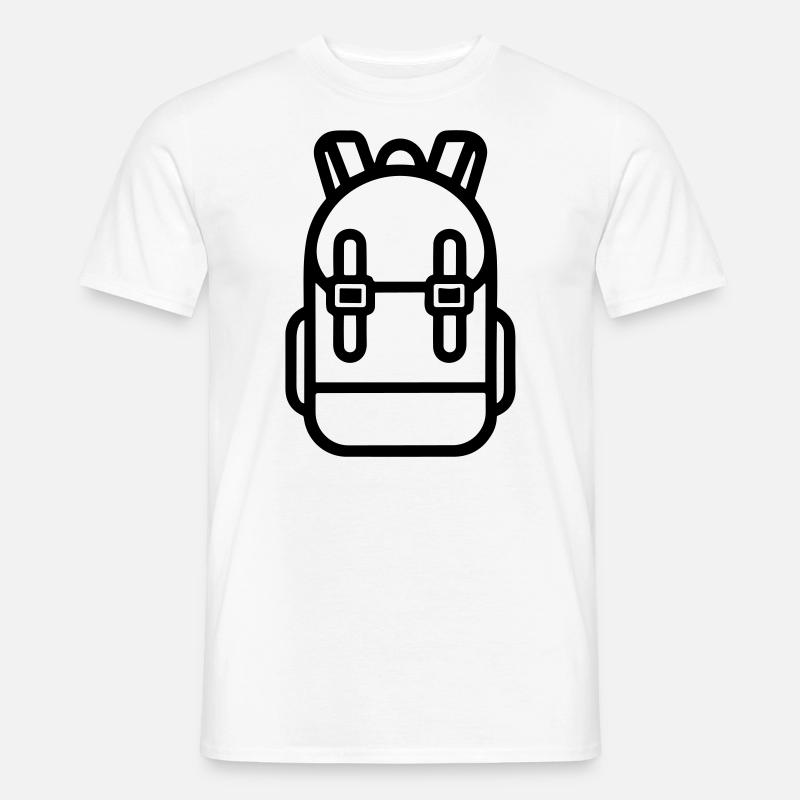 Rucksack - Männer T-Shirt - Weiß