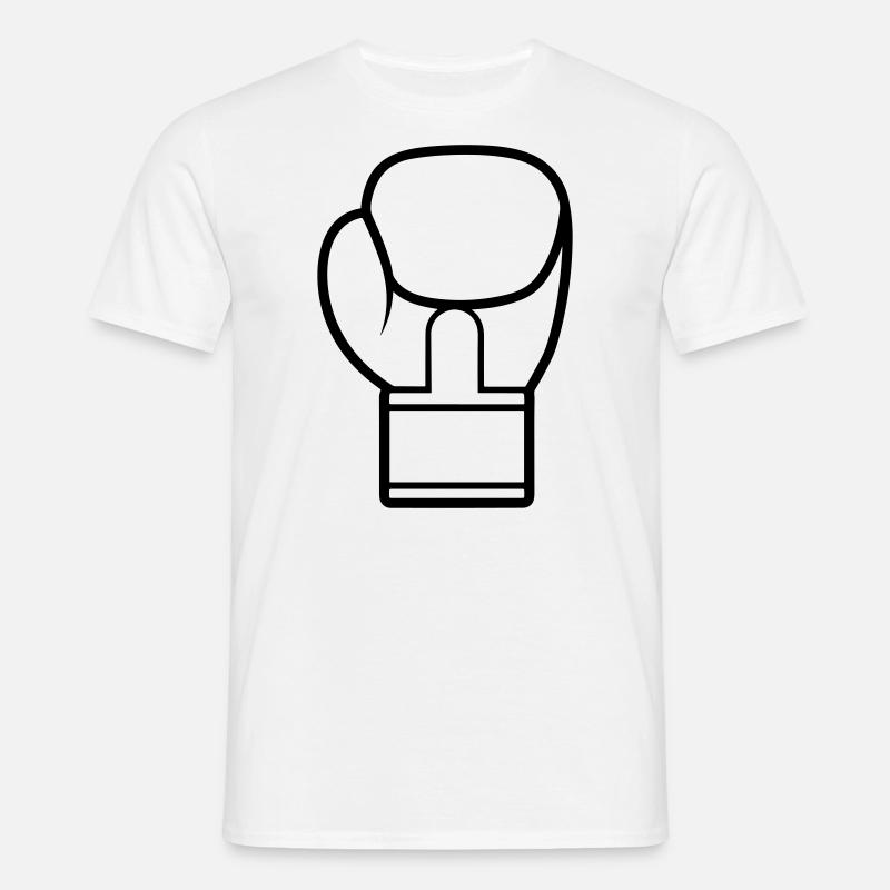 Boxhandschuh - Männer T-Shirt - Weiß
