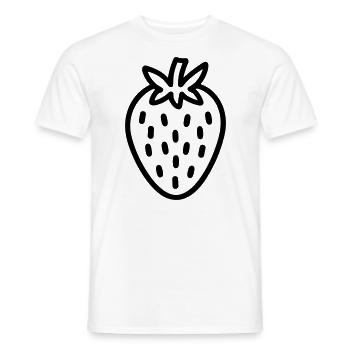 Erdbeere - Männer T-Shirt - Weiß - Vorne - AI Model Male 178 dark (178cm)