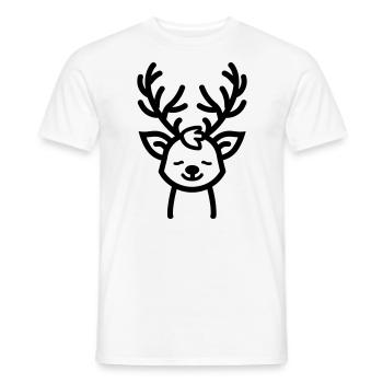 Weihnachtsrentiere - Männer T-Shirt - Weiß - Vorne - AI Model Male 178 dark (178cm)