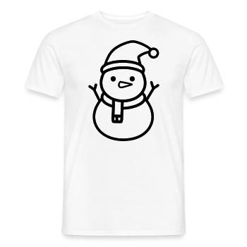 Bonhomme de neige - T-shirt homme - blanc - Devant - AI Model Male 178 dark (178cm)