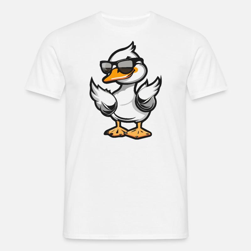 Gans Cool Comic - Männer T-Shirt - Weiß