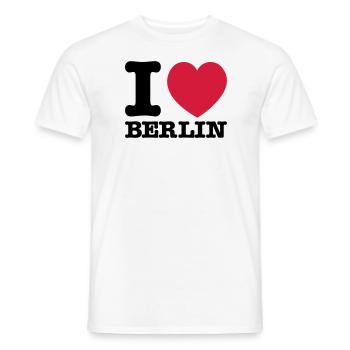 I love Berlin - Männer T-Shirt - Weiß - Vorne - AI Model Male 178 dark (178cm)