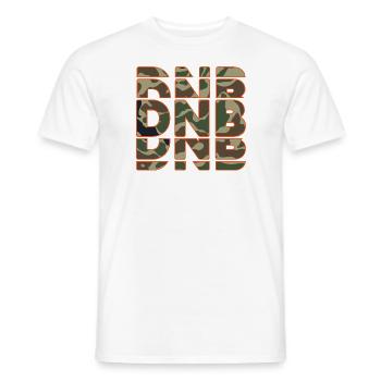 Junglist Love Drum n Bass DNB Camo Remix - T-shirt homme - blanc - Devant - AI Model Male 178 dark (178cm)